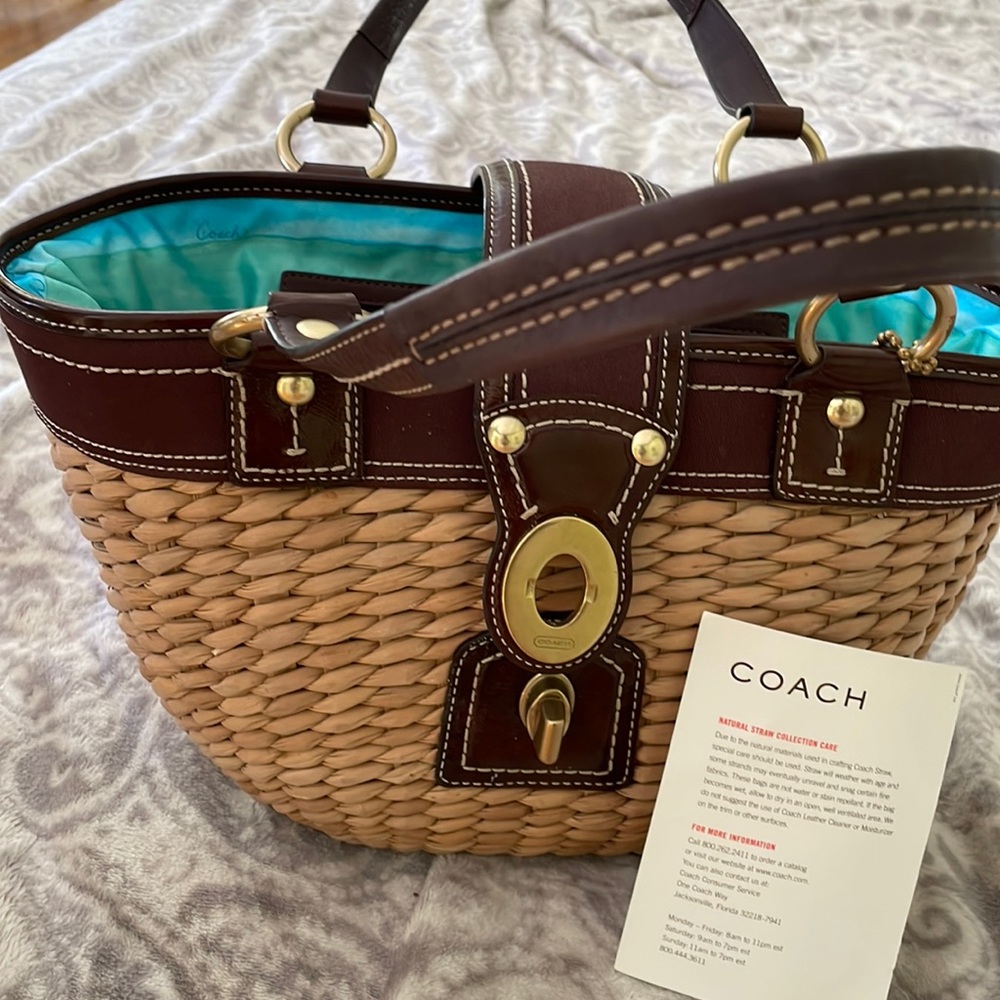 Coach summer wicker bag